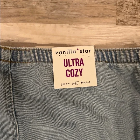 Vanilla Star Ultra Cozy Wide Leg Women's Light Blue Jeans - Picture 8 of 8